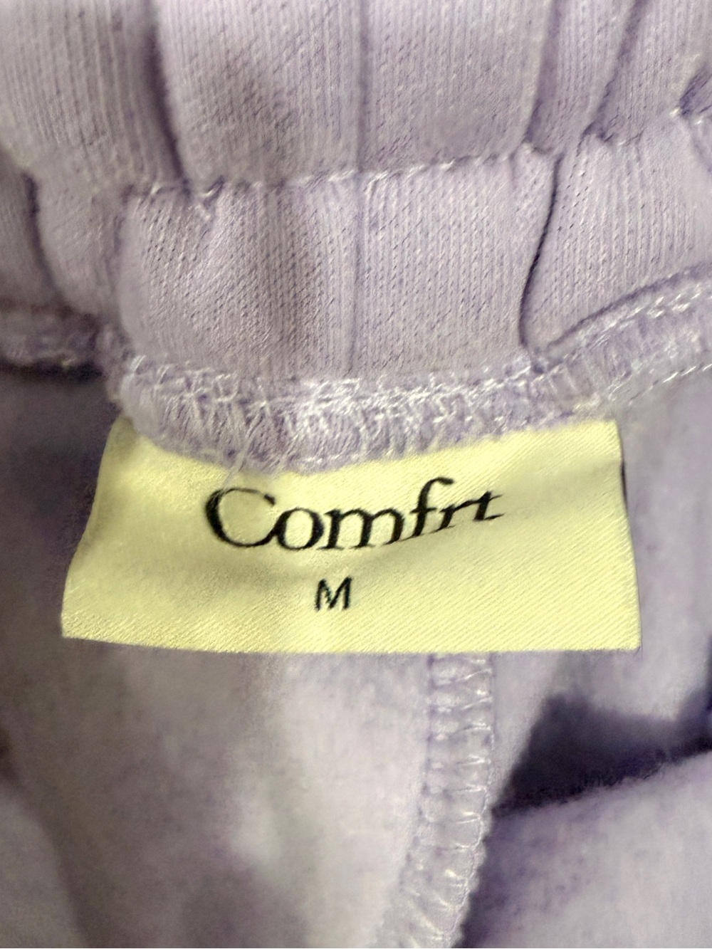 Women's Lavender Knit Joggers with Elastic Waist - Picture 5 of 6
